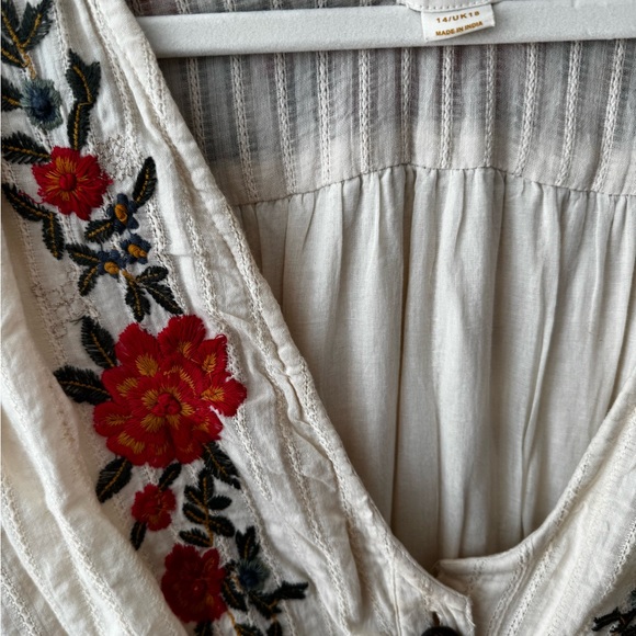 Anthropologie Gracie Embroidered Peasant Dress by Maeve - Picture 4 of 5